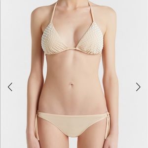 La Perla Nude Pearl Bikini Set XS TOP S BOTTOM